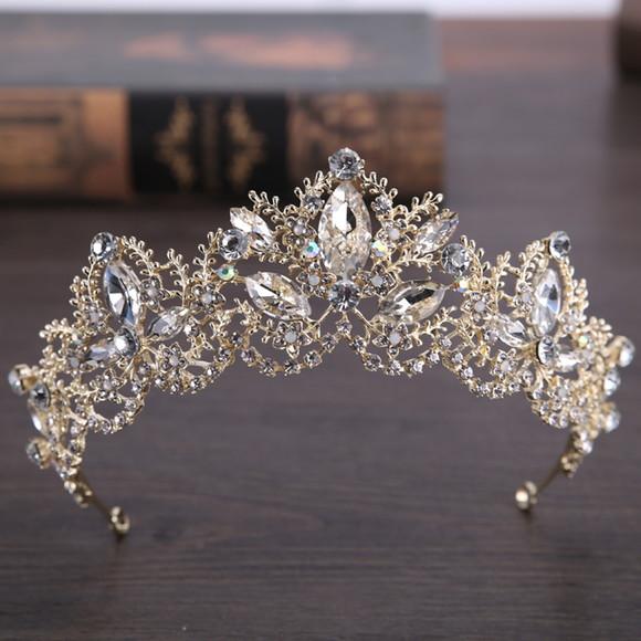 Coroa Tiara Noiva Daminha Debutantes Casamento Dourada 011