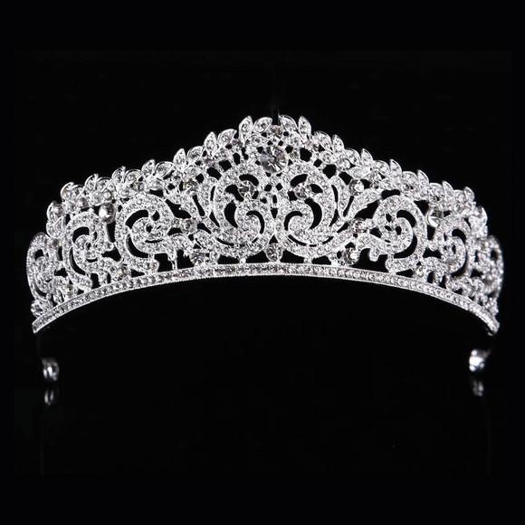 Coroa Tiara Austriaca Cor Prata Debutante 15 Anos Noivas 009