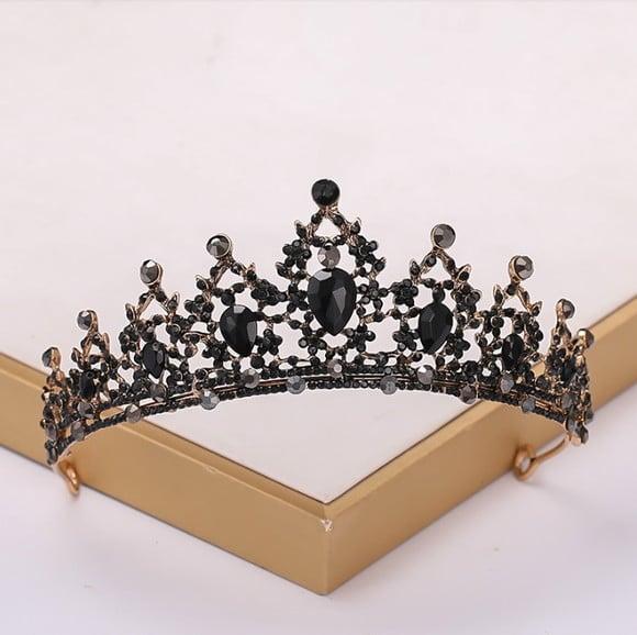 Coroa Tiara Preta Cosplay Noivas Debutantes 15 Anos 057
