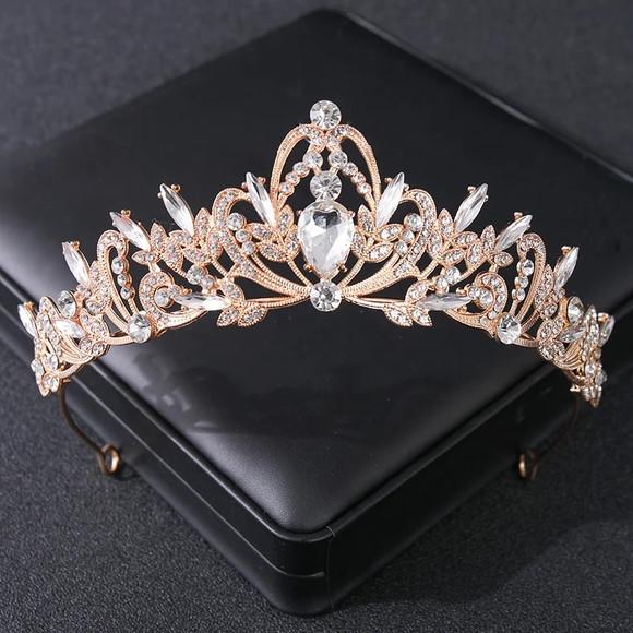 Coroa de Cabelo Noiva Casamento Daminha Prata Tiara Dourado