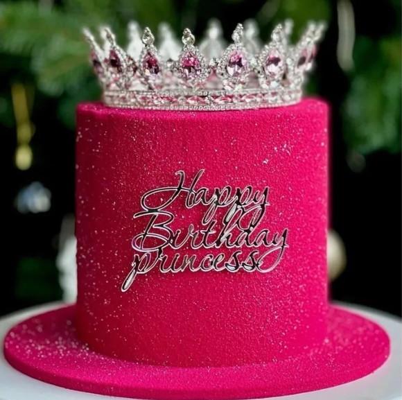 Coroa Pequena Fechada Rainha Miss Festa Bolo Dama Prata