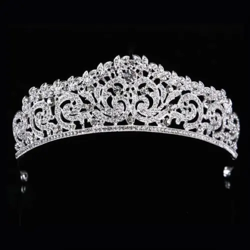 Coroa Tiara Austriaca Cor Prata Debutante 15 Anos Noivas 009