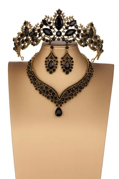 Conjunto Coroa Colar e Brincos Festas Fantasia Halloween