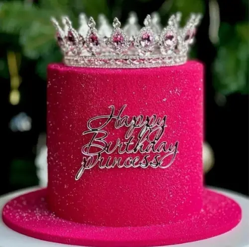 Coroa Pequena Fechada Rainha Miss Festa Bolo Dama Prata
