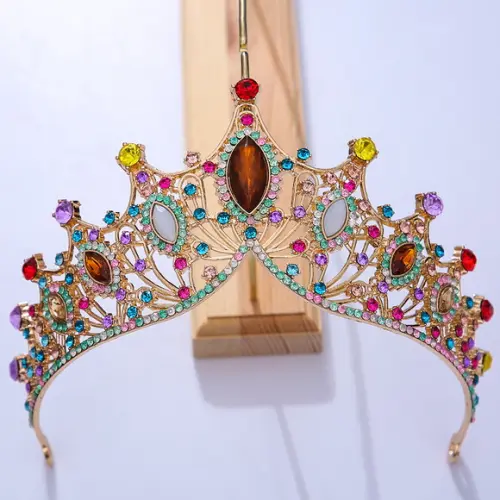 Coroa Tiara Colorida Debutante Daminha Florista Balé Miss