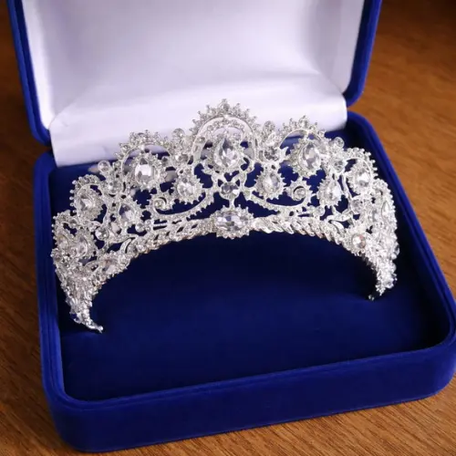 Coroa Luxuosa Noiva Casamento Miss Debutante Elegante