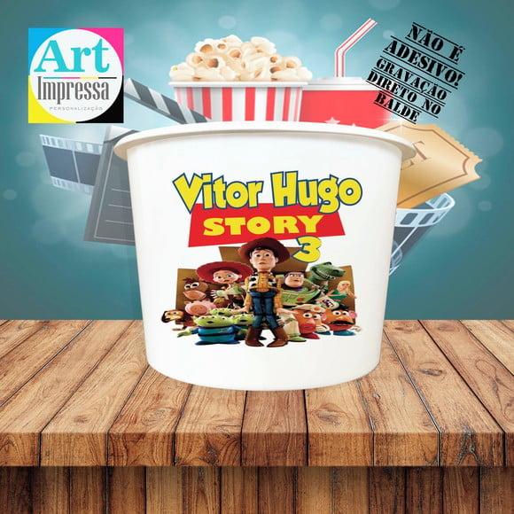 Balde de Pipoca Toy Story Personalizado Lembrancinha