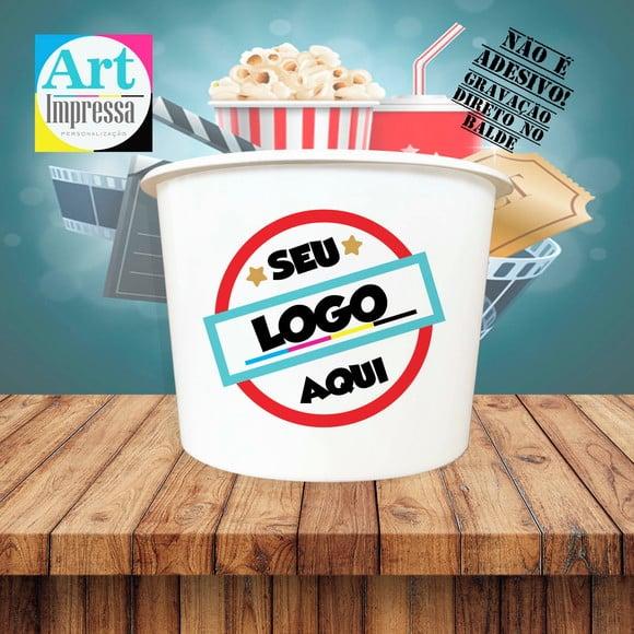 Balde de Pipoca Personalizado 1,5 l com Seu Logo