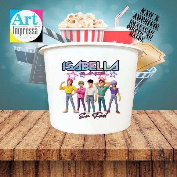 Balde de Pipoca Guerreiras K-pop Personalizado Lembrancinha