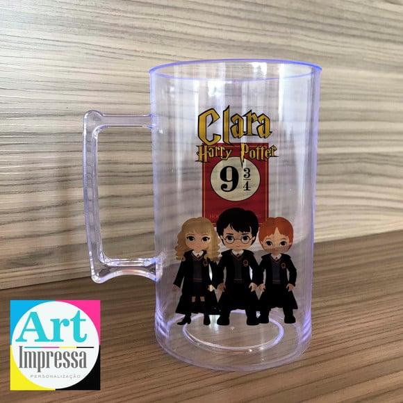 Caneca Acrílica Personalizada Harry Potter 500ml Lembrancinha Fe