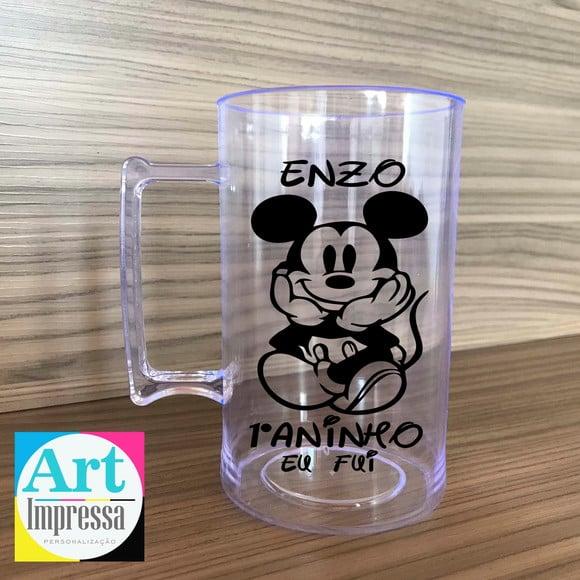 Caneca Acrílica Personalizada Mickey 500ml Lembrancinha Festa In