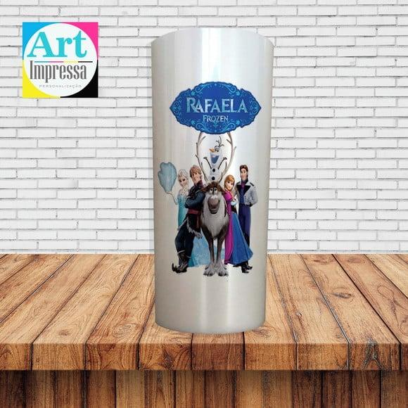 Copo Long Drink Perolado Personalizado Frozen Olaf 320ml Lembranc