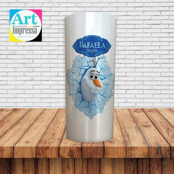 Copo Long Drink Perolado Personalizado Frozen Olaf 320ml Lembranc