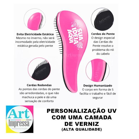 Escova Mágica Personalizada Desembaraça Sem Dor Sem Frizz Brind
