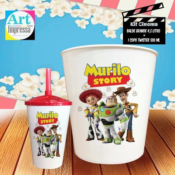 Kit Cinema Individual Toy Story Balde 4,5L + Copo Twister Present
