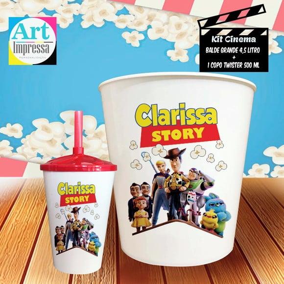 Kit Cinema Individual Toy Story Balde 4,5L + Copo Twister Present