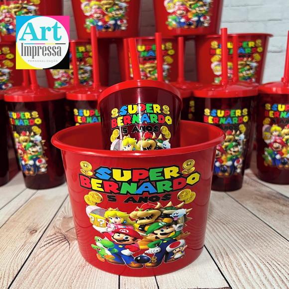 Kit Cinema Lembrancinha Personalizado Mario Bros