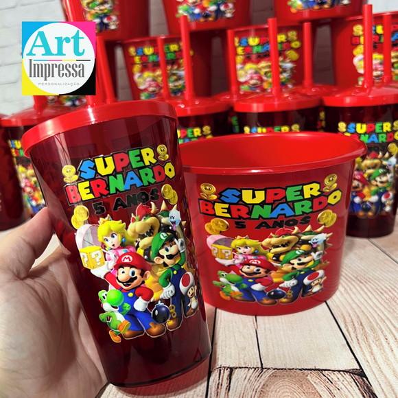 Kit Cinema Lembrancinha Personalizado Mario Bros
