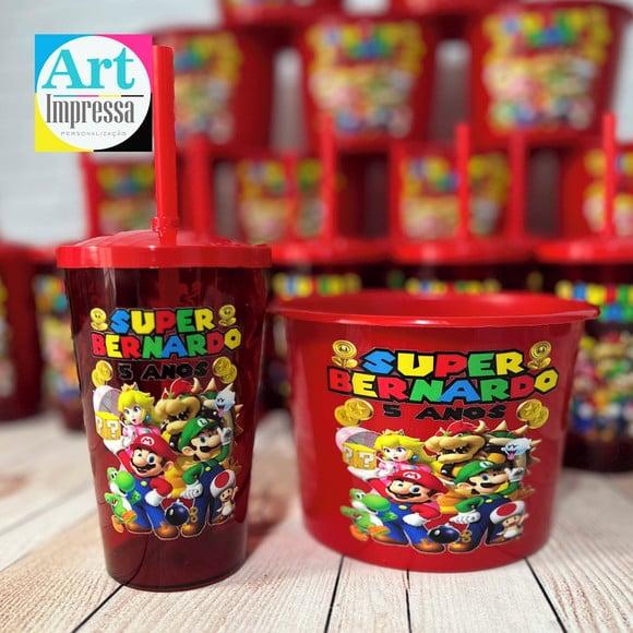 Kit Cinema Lembrancinha Personalizado Mario Bros