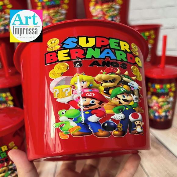 Kit Cinema Lembrancinha Personalizado Mario Bros