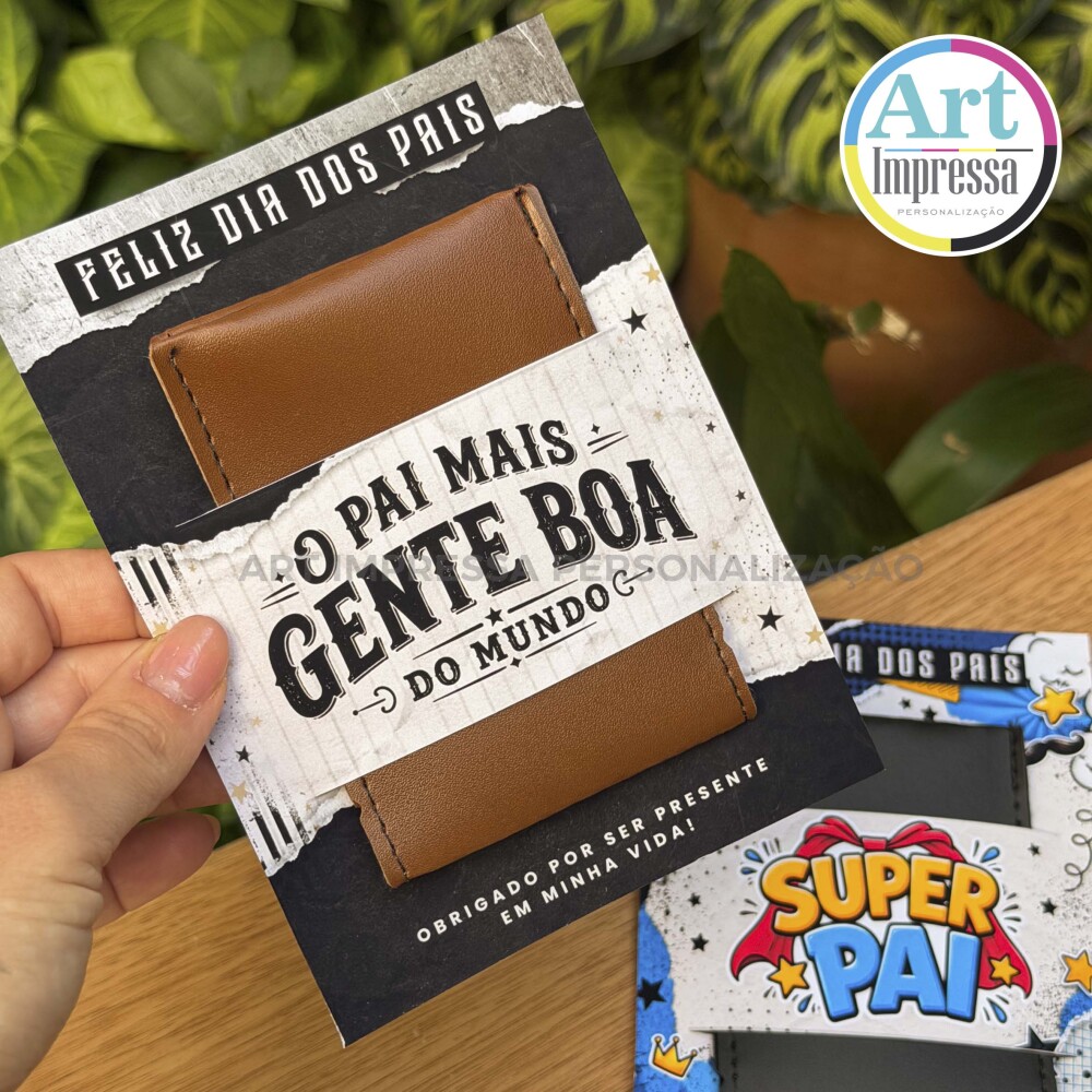 Porta Cartão Personalizado Brinde Dia dos Pais