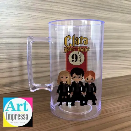 Caneca Acrílica Personalizada Harry Potter 500ml Lembrancinha Festa Infantil