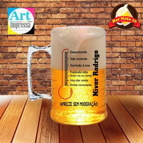 Caneca de Chopp Personalizada 500 ml - Aniversario