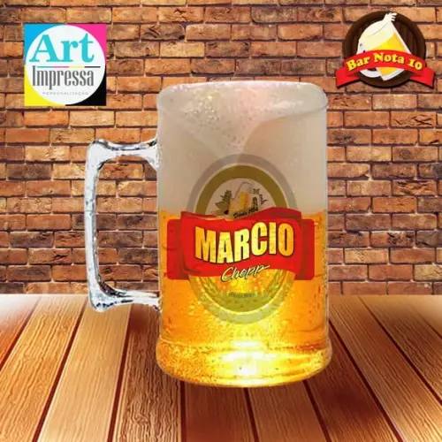 Caneca de Chopp Acrílica Personalizada 500ml Lembrancinha Festa Adulto Cerveja