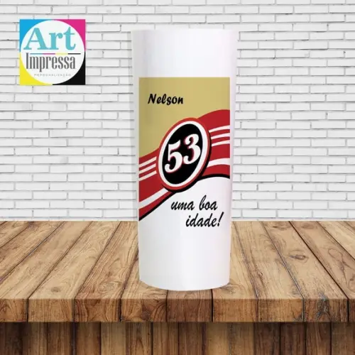 Copo Long Drink Personalizado 51 Boa Idade Lembrancinha Festa Adulto