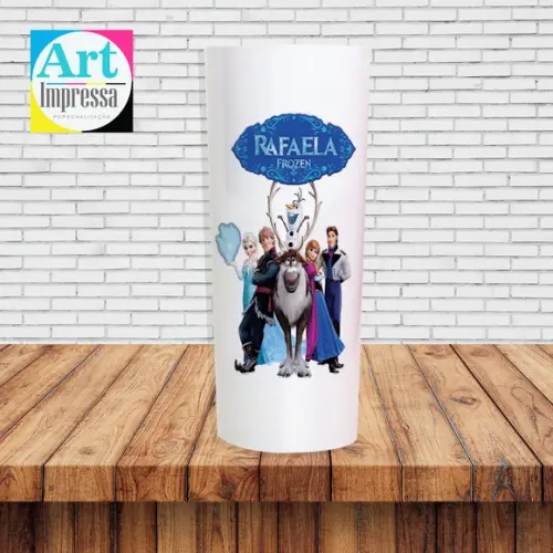 Copo Long Drink Perolado Personalizado Frozen Olaf 320ml Lembranc