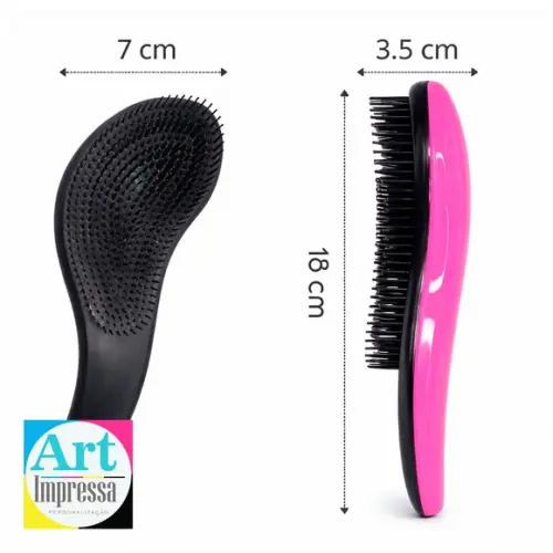 Escova Mágica Personalizada Desembaraça Sem Dor Sem Frizz Brind