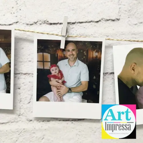 Kit 12 Mini Polaroids com Varal + Pregadores