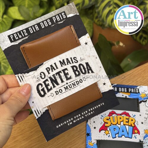 Porta Cartão Personalizado Brinde Dia dos Pais
