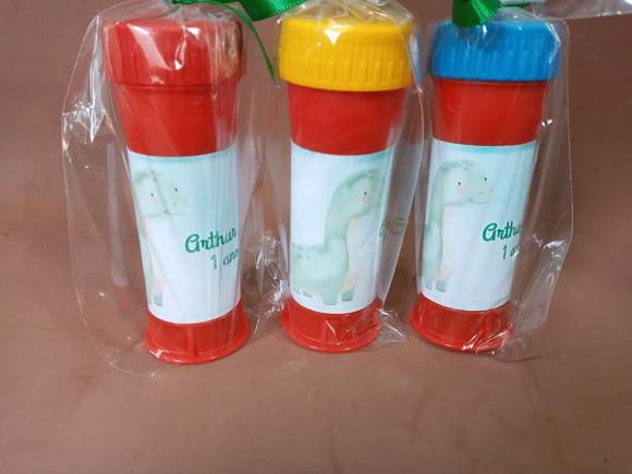 Bolinha de Sabão Personalizada Dinossauro Cute