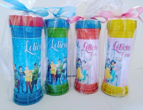 Bolinha de Sabão Personalizada Principes e Princesas
