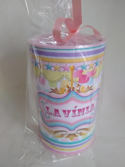 Cofrinho Personalizado Circo Rosa