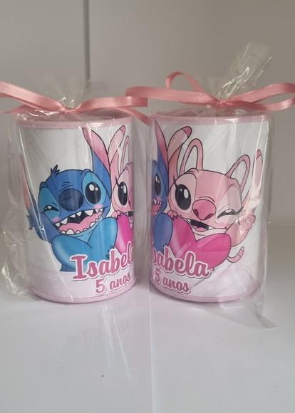 Cofrinho Personalizado Stitch e Angel