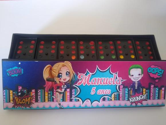 Domino Personalizado Arlequina e Coringa