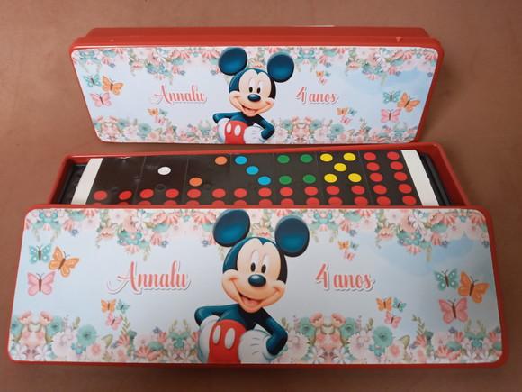 Domino Personalizado Mickey e Minnie Jardim Encantado