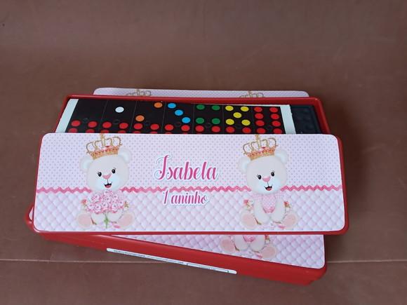 Domino Personalizado Ursinha Rosa