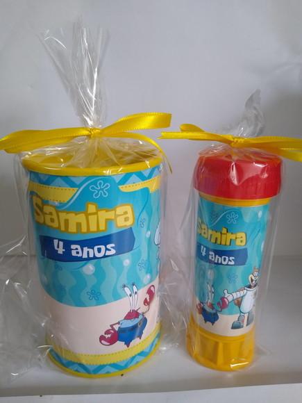 Kit Cofrinho e Bolinha de Sabão Bob Esponja