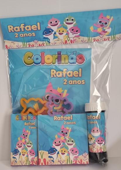 Kit Colorir com Massinha e Bolinha de Sabão Baby Shark