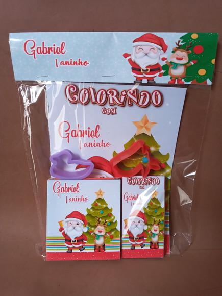 Kit Colorir com Massinha Papai Noel