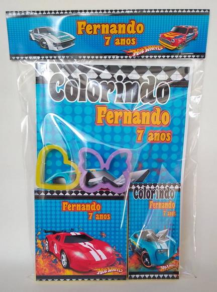 Kit Colorir com Massinha Hotwheels