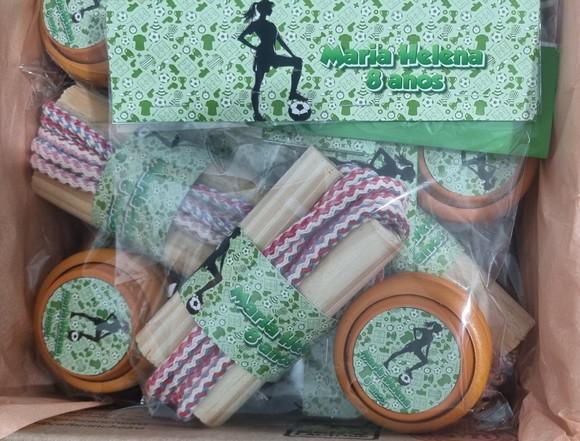 Kit Corda e Ioio Personalizados Futebol Feminino