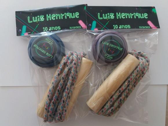 Kit Corda e Ioio Personalizados Festa Neon