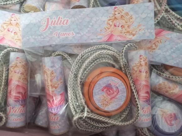 Kit Corda Personalizada e Ioio Barbie Sereia