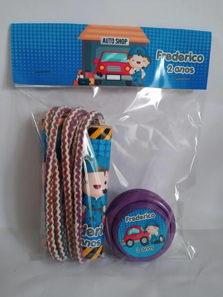 Kit Corda Personalizada e Ioio Oficina Mecanica