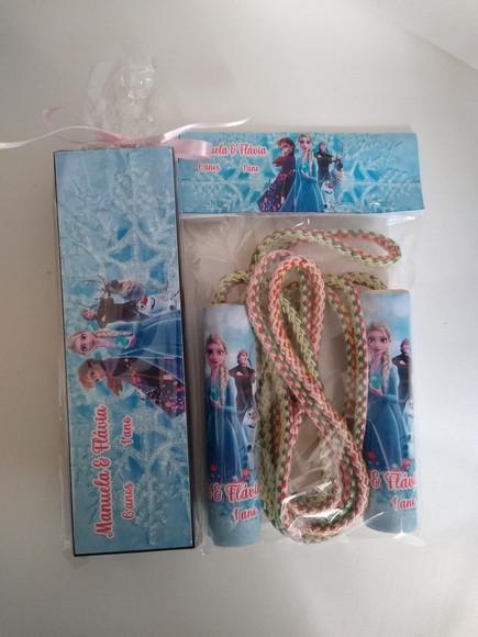 Kit Domino e Corda Personalizado Frozen
