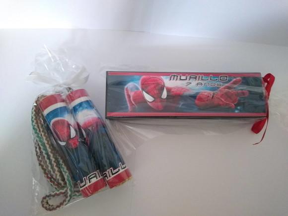 Kit Domino e Corda Personalizado Homem Aranha